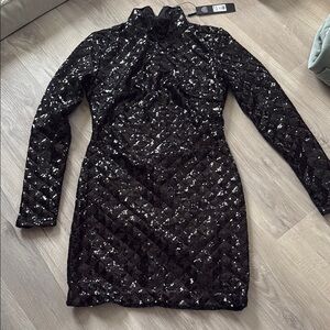 Black Sequin Dress